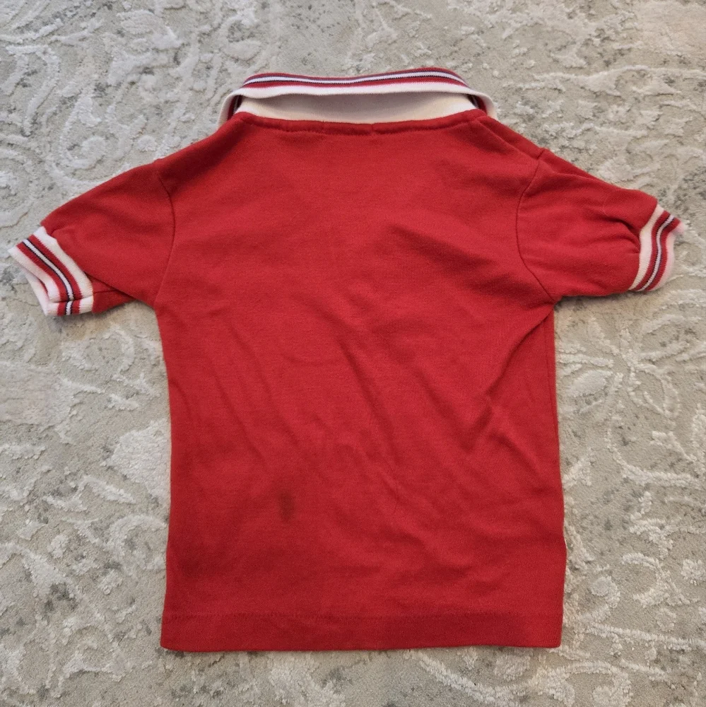 Vintage Y2k Just Friends Red Polo Shirt